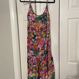 Tuckernuck Meade Midi Floral Multicolor Dress, size M